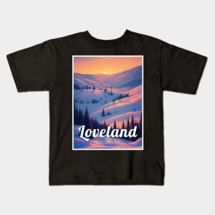 Loveland ski - Colorado usa Kids T-Shirt